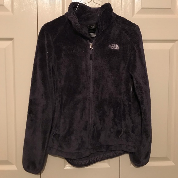 Dark purple/navy fuzzy north face jacket - Picture 4 of 8